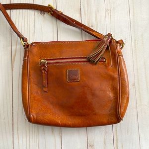 Dooney & Bourke Vintage leather saddle bag with shoulder strap